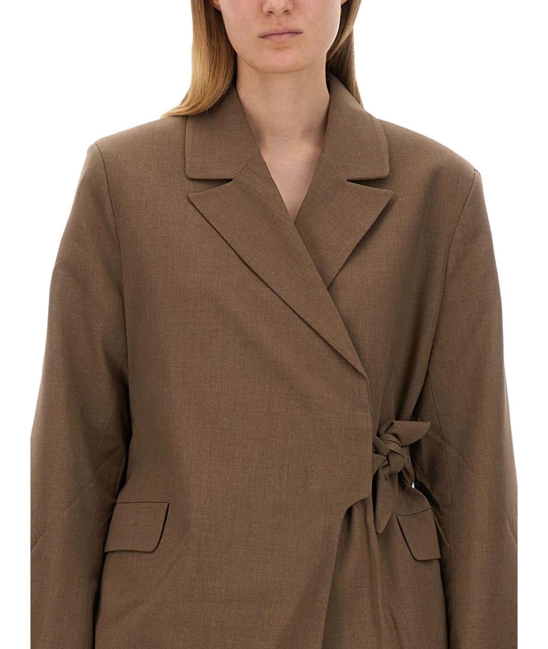 GANNI Коричневый жакет/пиджак, фото 4