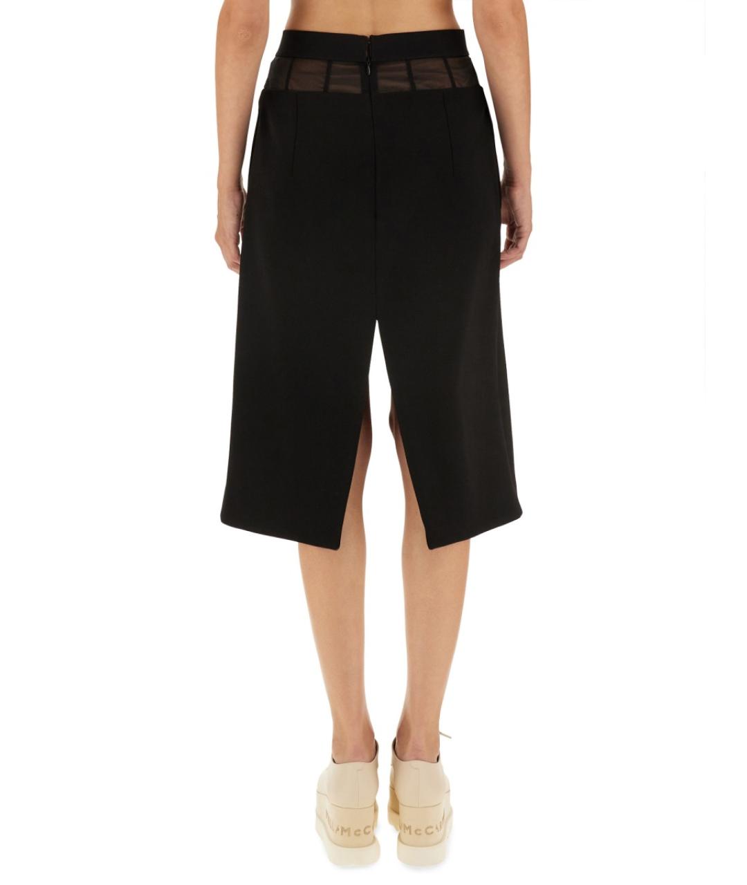 STELLA MCCARTNEY Черная шерстяная юбка миди, фото 3