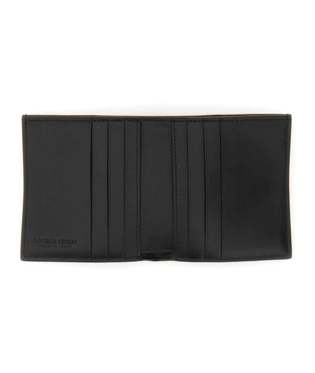 BOTTEGA VENETA Черный кожаный кошелек, фото 3