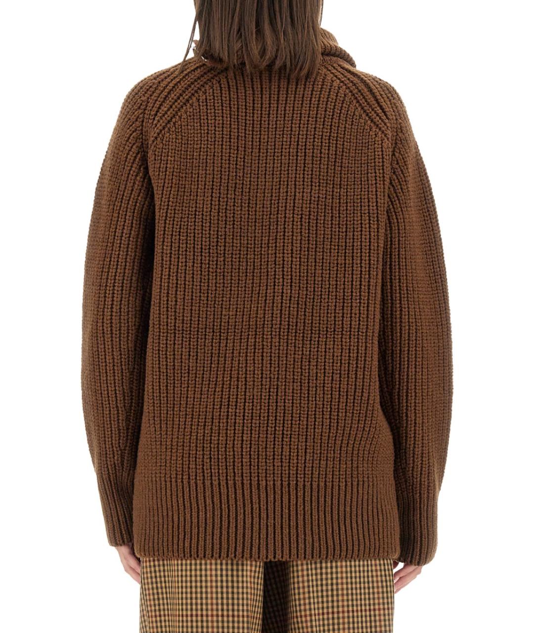 DRIES VAN NOTEN Коричневый джемпер / свитер, фото 4