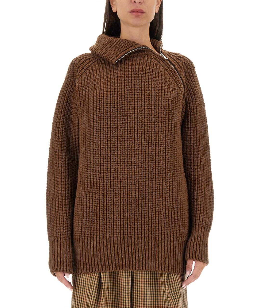 DRIES VAN NOTEN Коричневый джемпер / свитер, фото 2