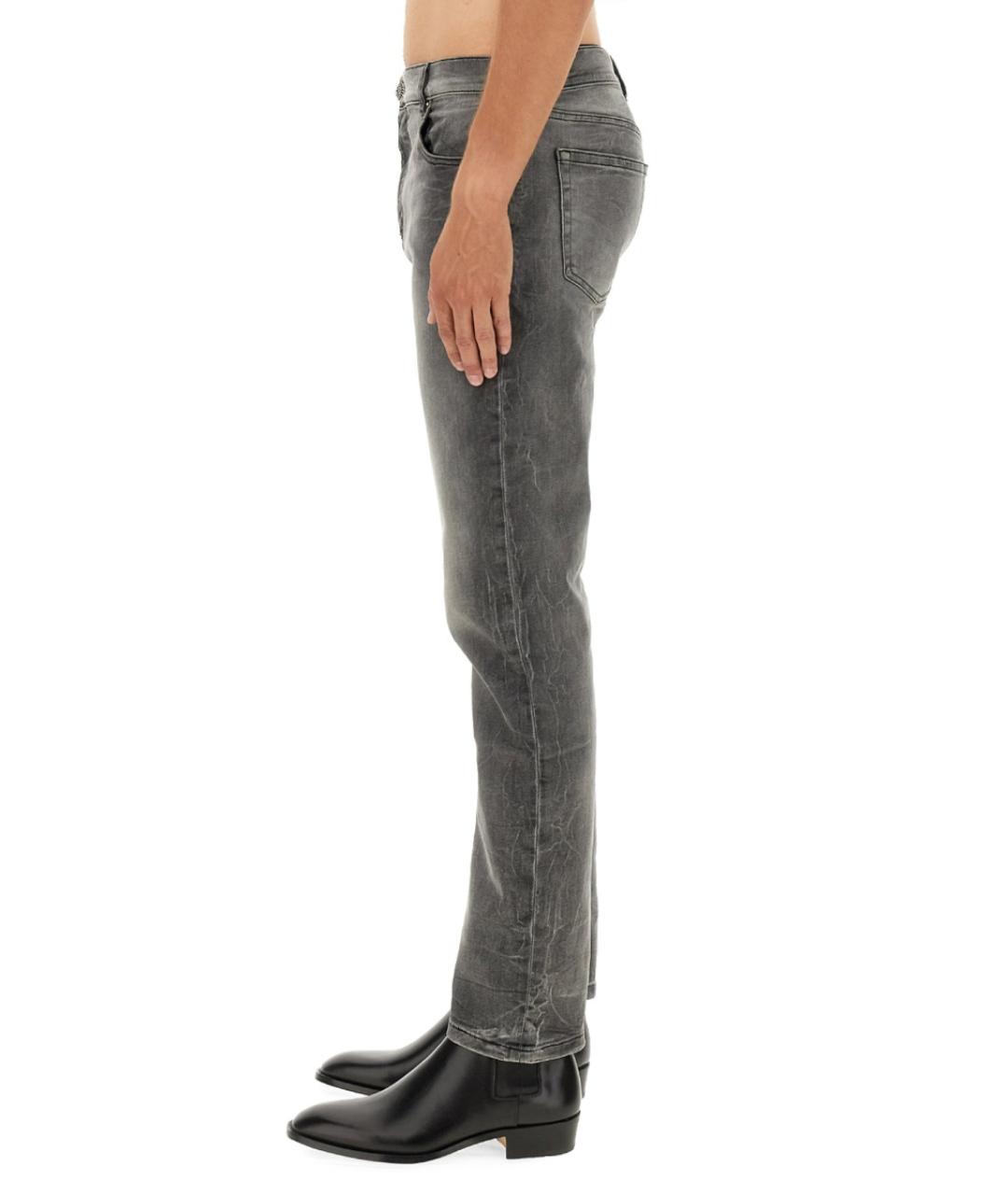 BALMAIN Серые хлопковые прямые джинсы, фото 5