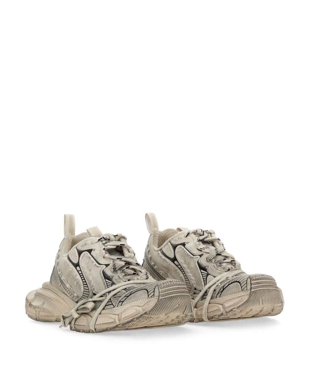 BALENCIAGA Бежевые текстильные кроссовки, фото 3