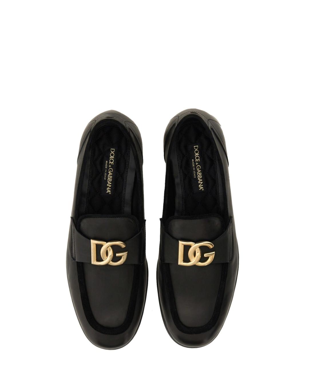 DOLCE&GABBANA Черные кожаные лоферы, фото 2