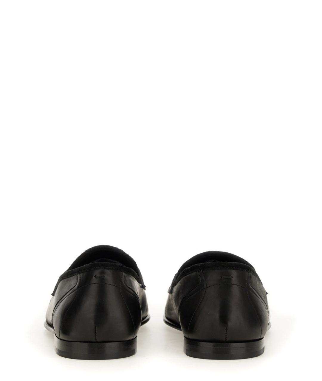 DOLCE&GABBANA Черные кожаные лоферы, фото 4