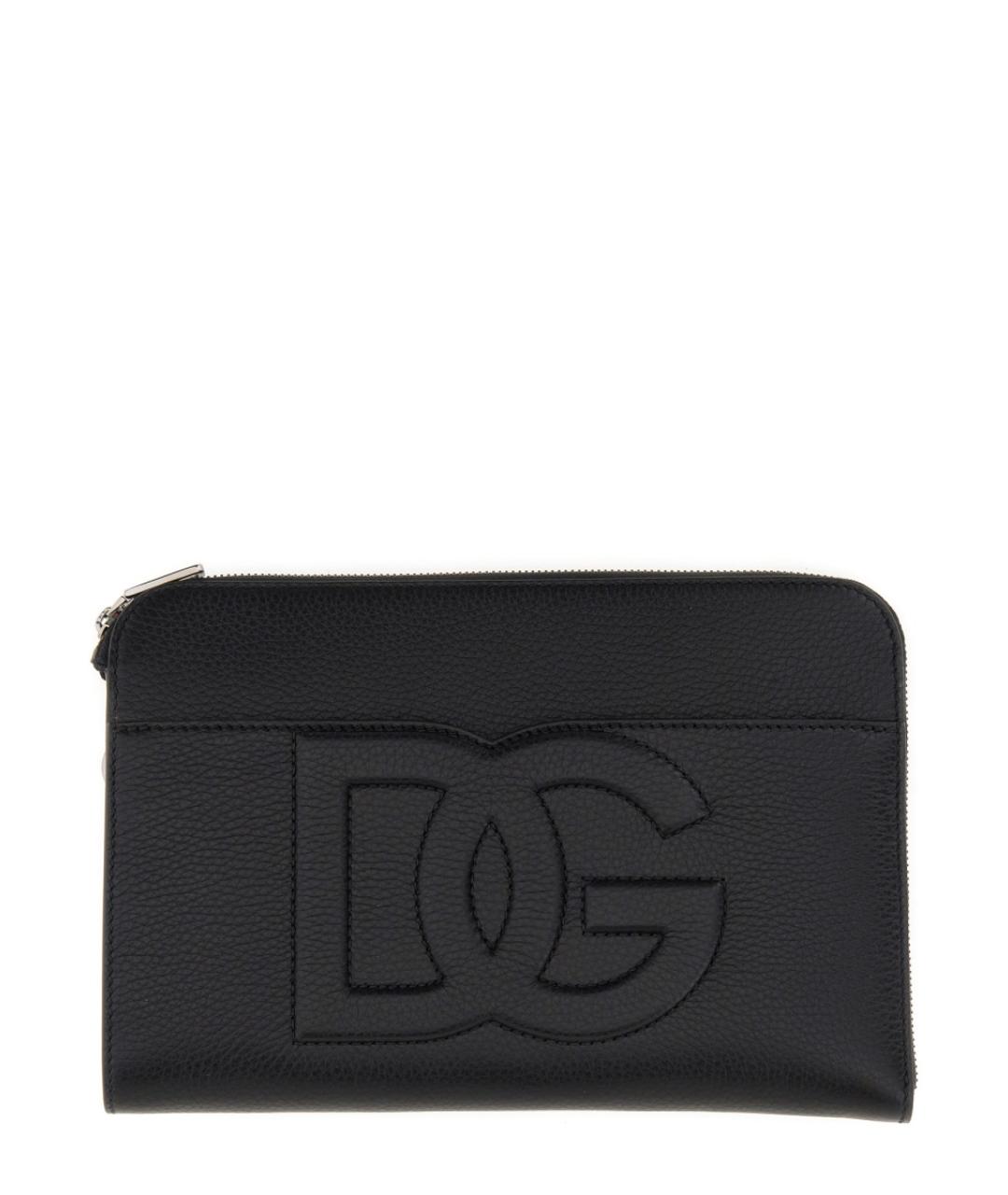 DOLCE&GABBANA Черная кожаная папка для документов, фото 1