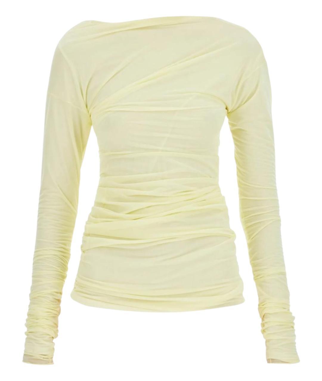 DRIES VAN NOTEN Желтая полиамидовая блузы, фото 1