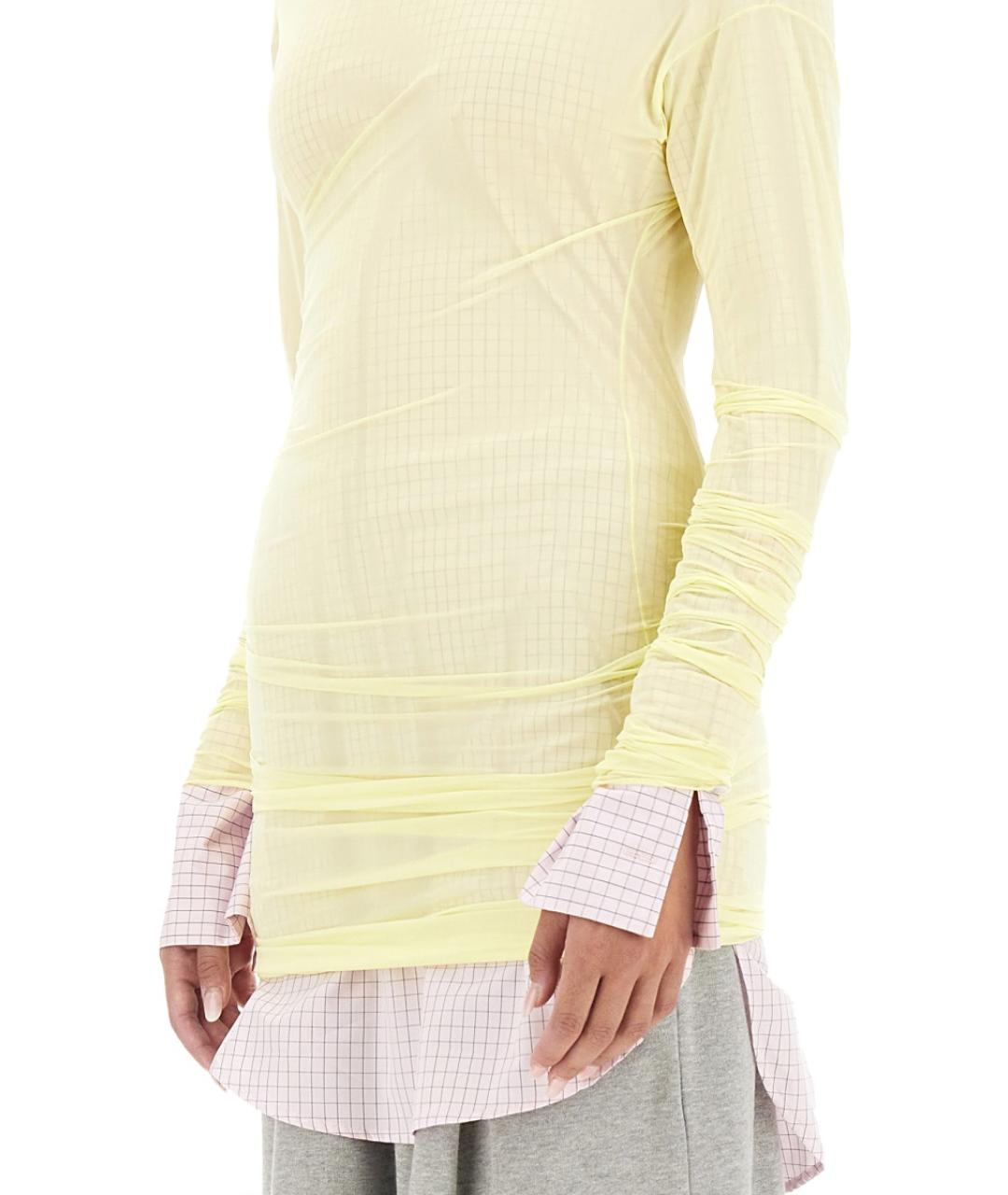 DRIES VAN NOTEN Желтая полиамидовая блузы, фото 5