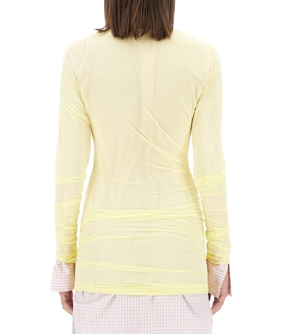 DRIES VAN NOTEN Желтая полиамидовая блузы, фото 4