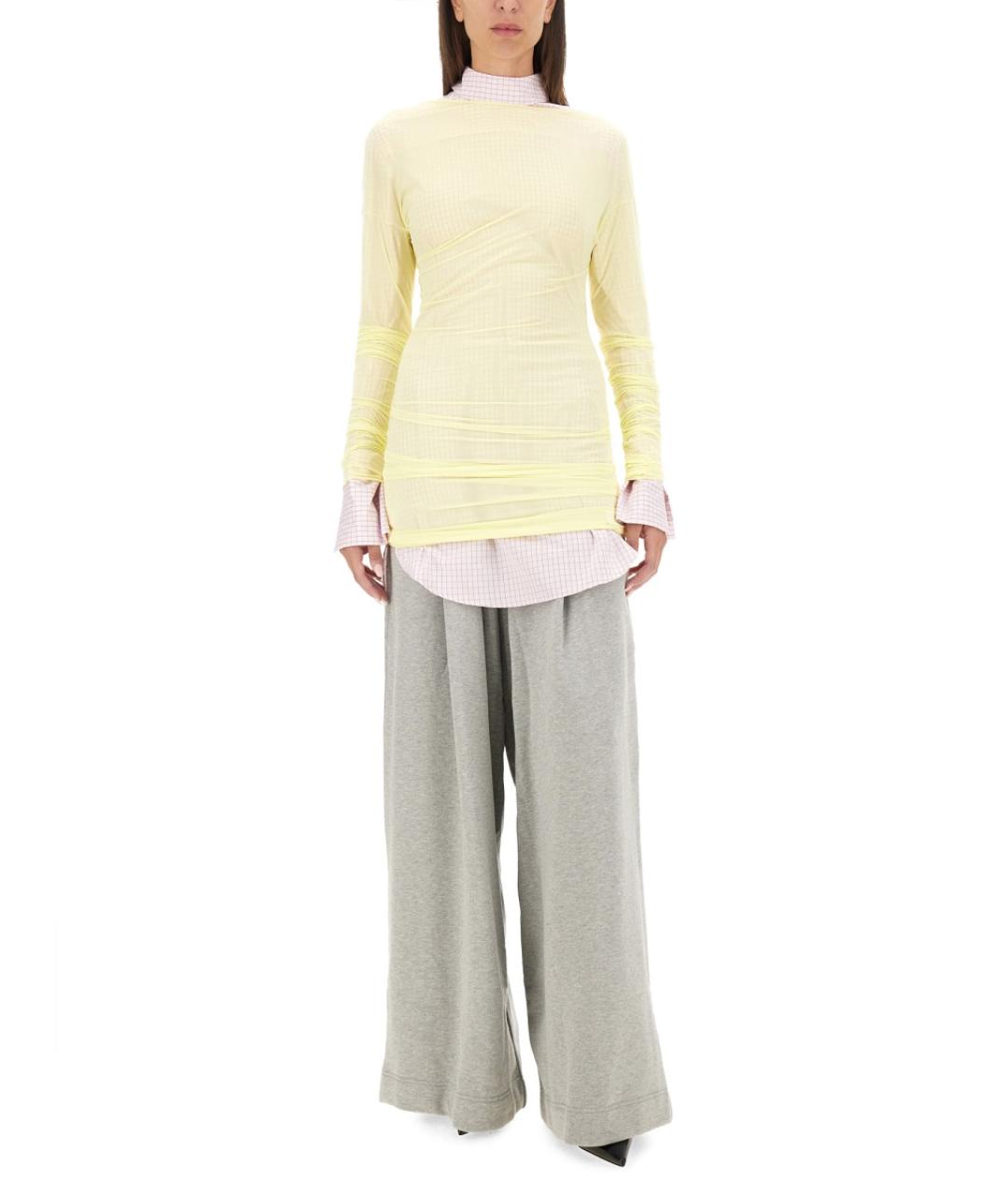 DRIES VAN NOTEN Желтая полиамидовая блузы, фото 3