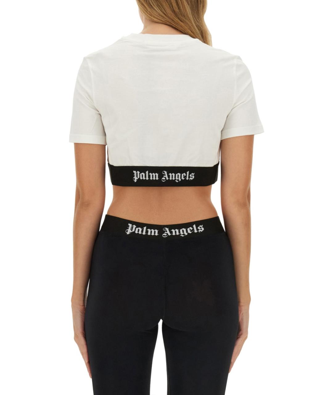 PALM ANGELS Белая хлопковая футболка, фото 4