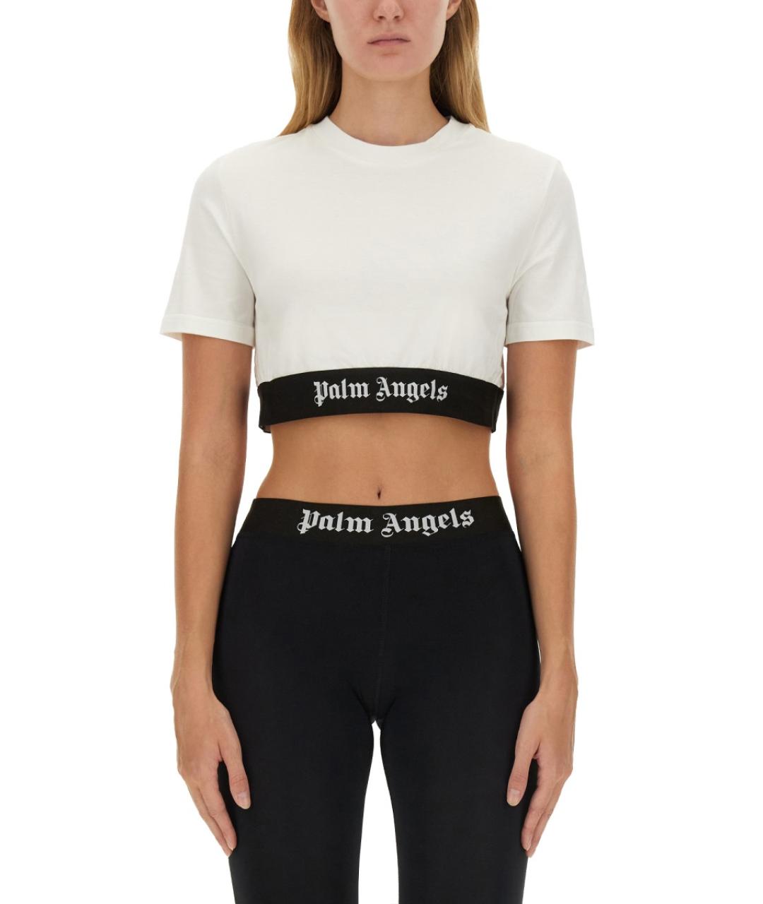 PALM ANGELS Белая хлопковая футболка, фото 2