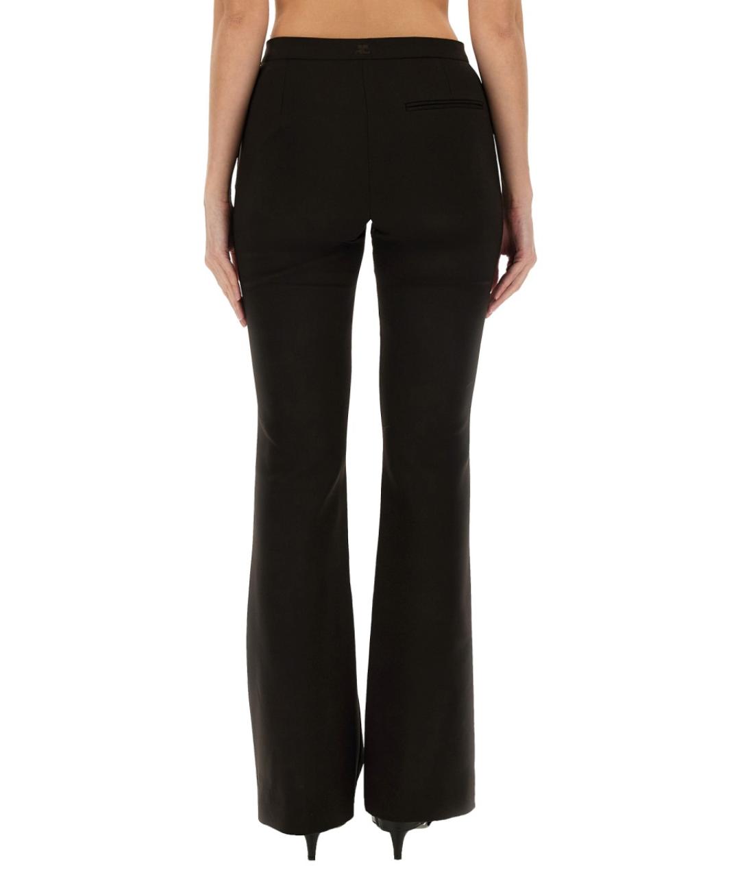 COURREGES Коричневые шерстяные прямые брюки, фото 4