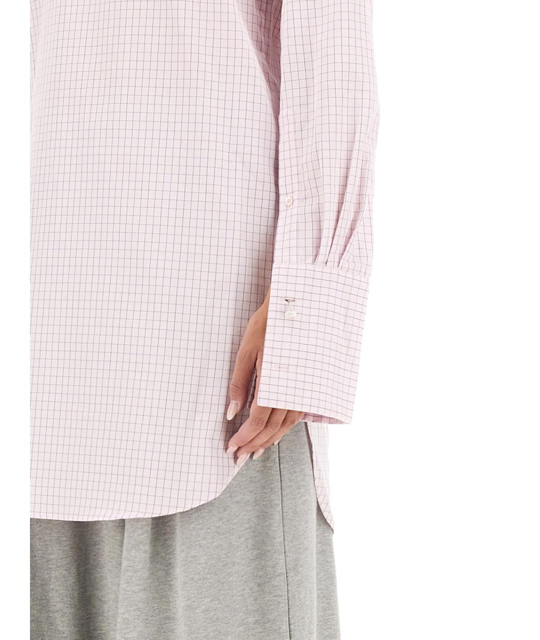 DRIES VAN NOTEN Розовая хлопковая рубашка, фото 4