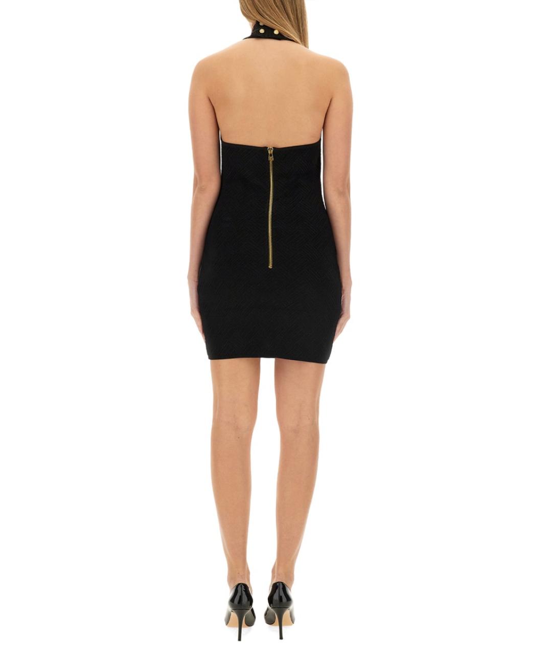 BALMAIN Черное вискозное повседневное платье, фото 4