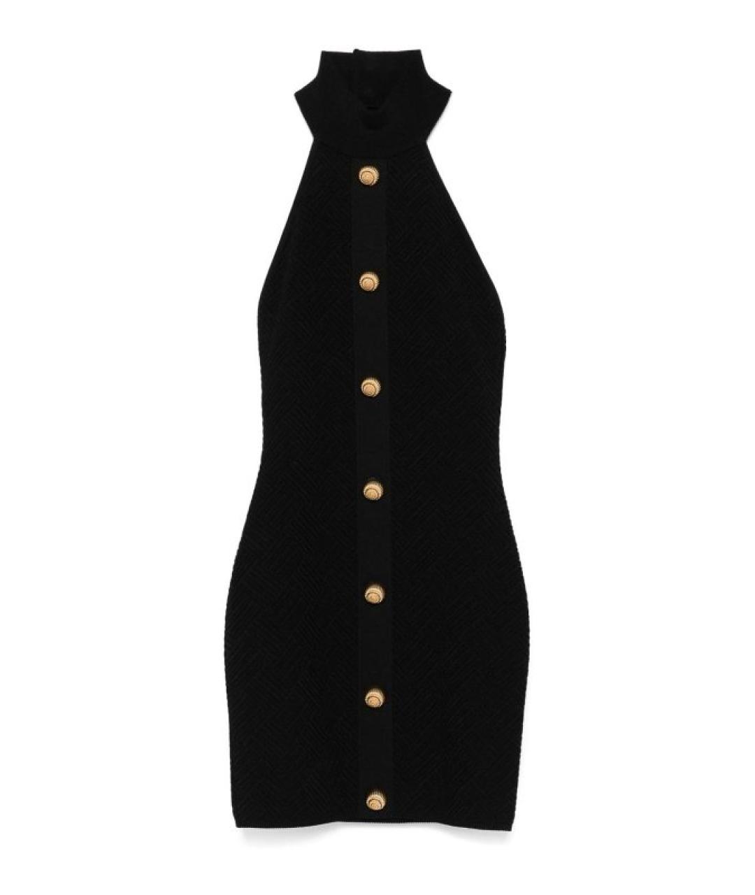 BALMAIN Черное вискозное повседневное платье, фото 1