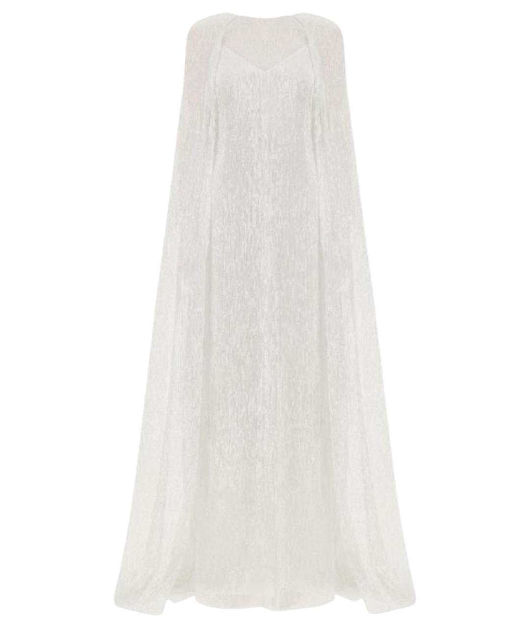 MAX MARA Белое шелковое вечернее платье, фото 1