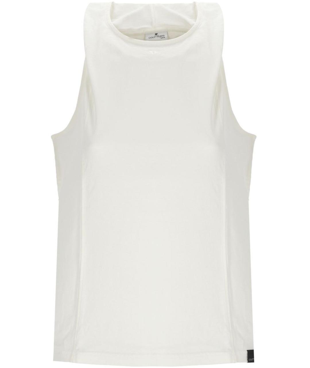 COURREGES Белая хлопковая майка, фото 1
