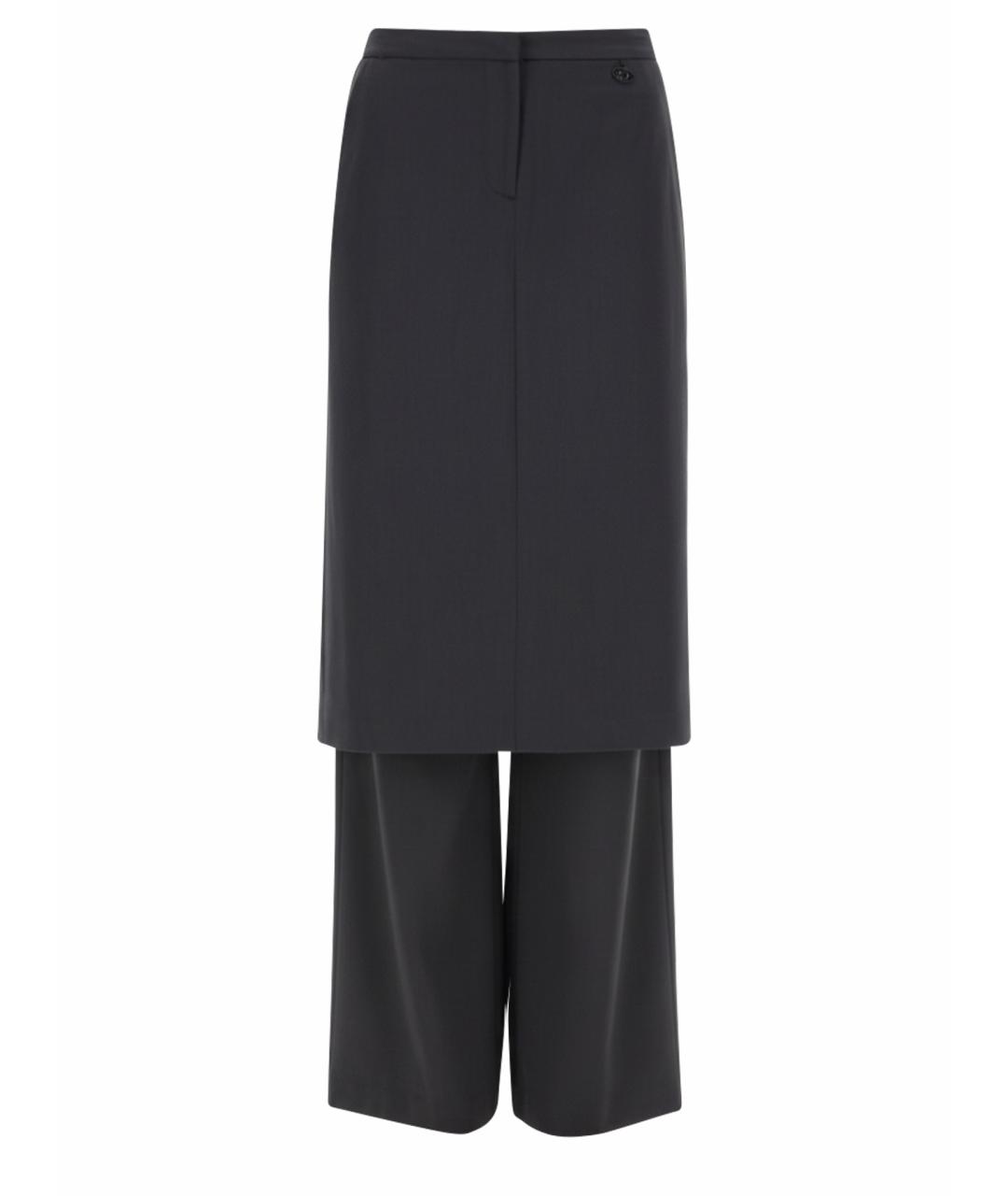 DIESEL Серые полиэстеровые брюки широкие, фото 1