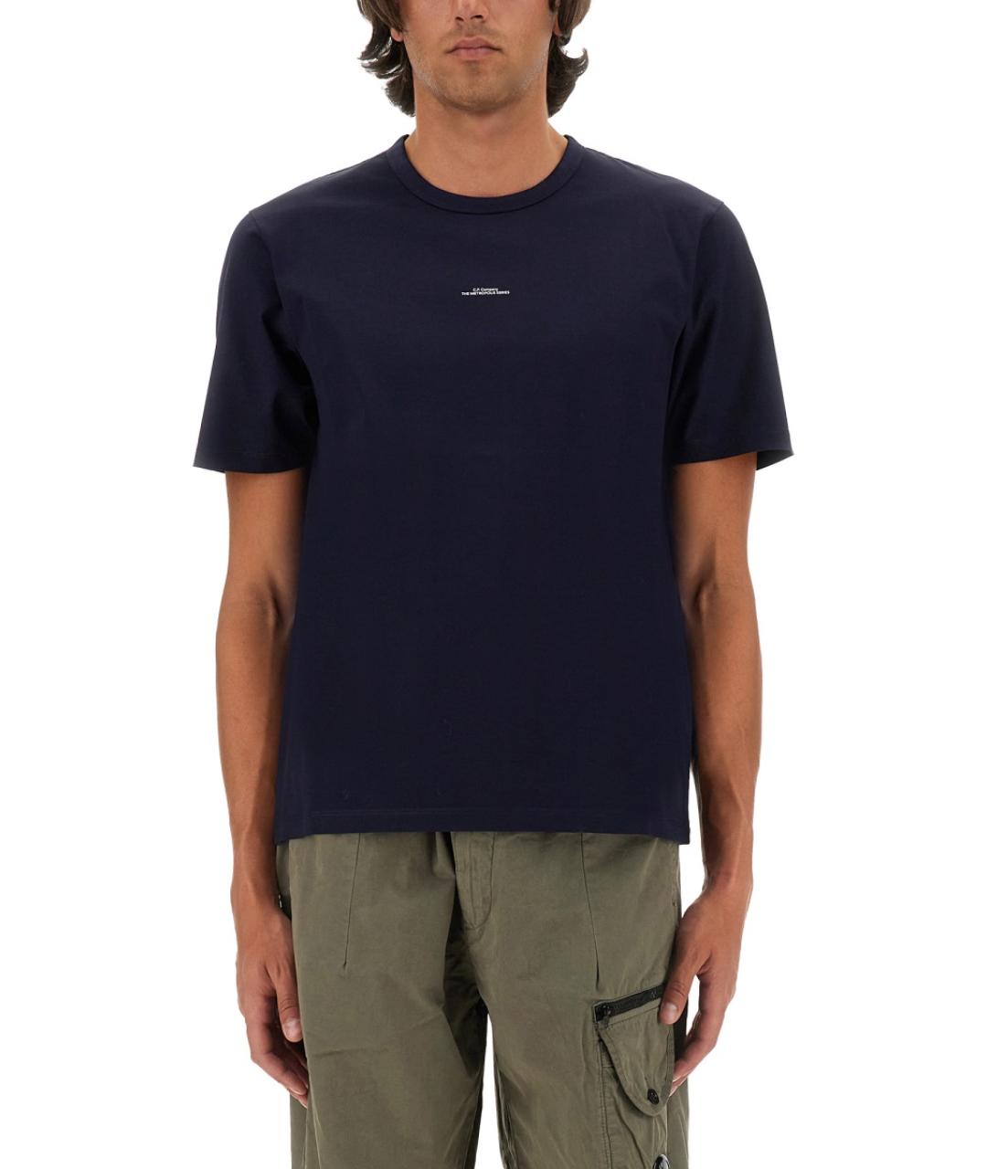 CP COMPANY Синяя хлопковая футболка, фото 5