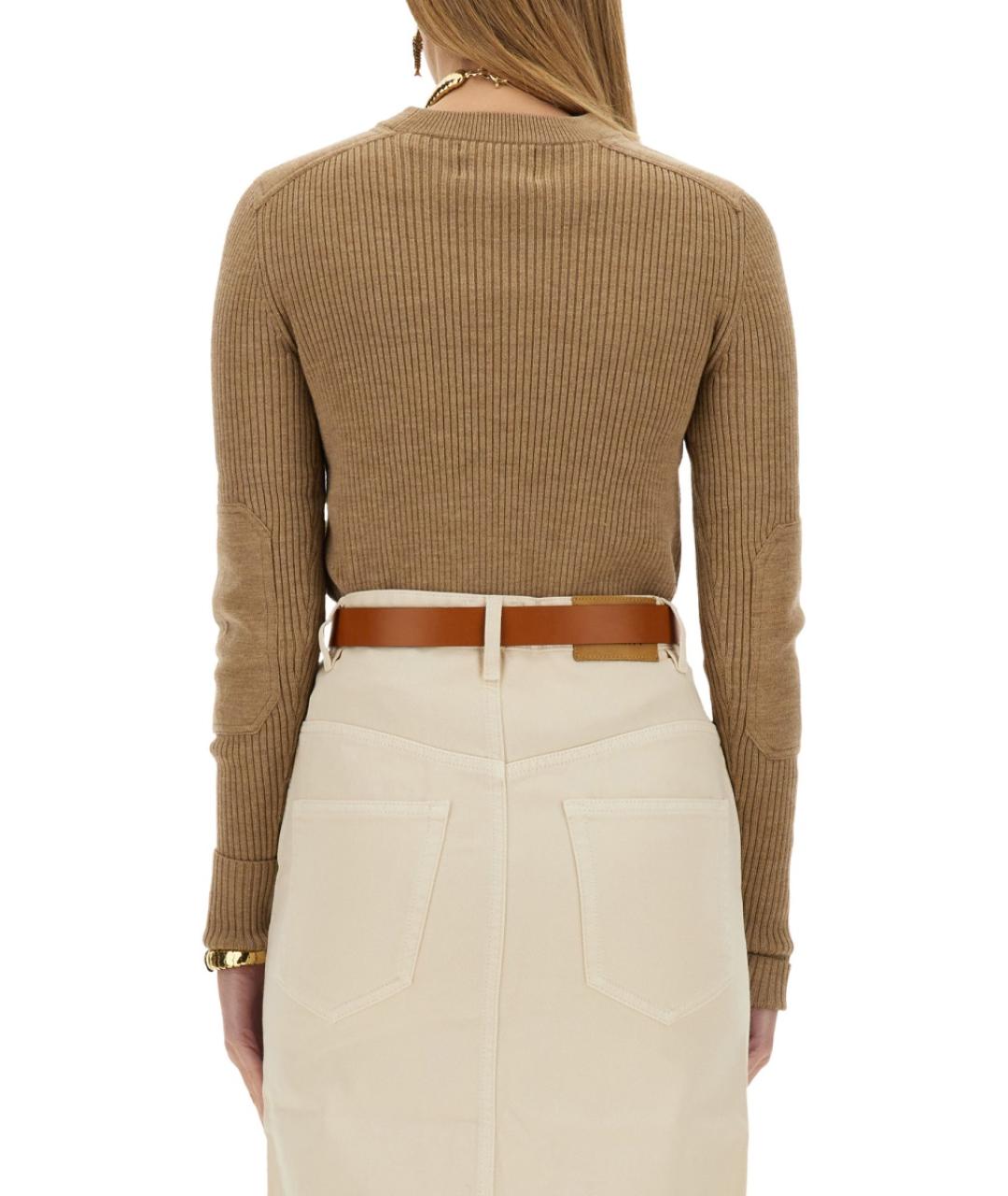 ISABEL MARANT ETOILE Бежевый шерстяной джемпер / свитер, фото 4