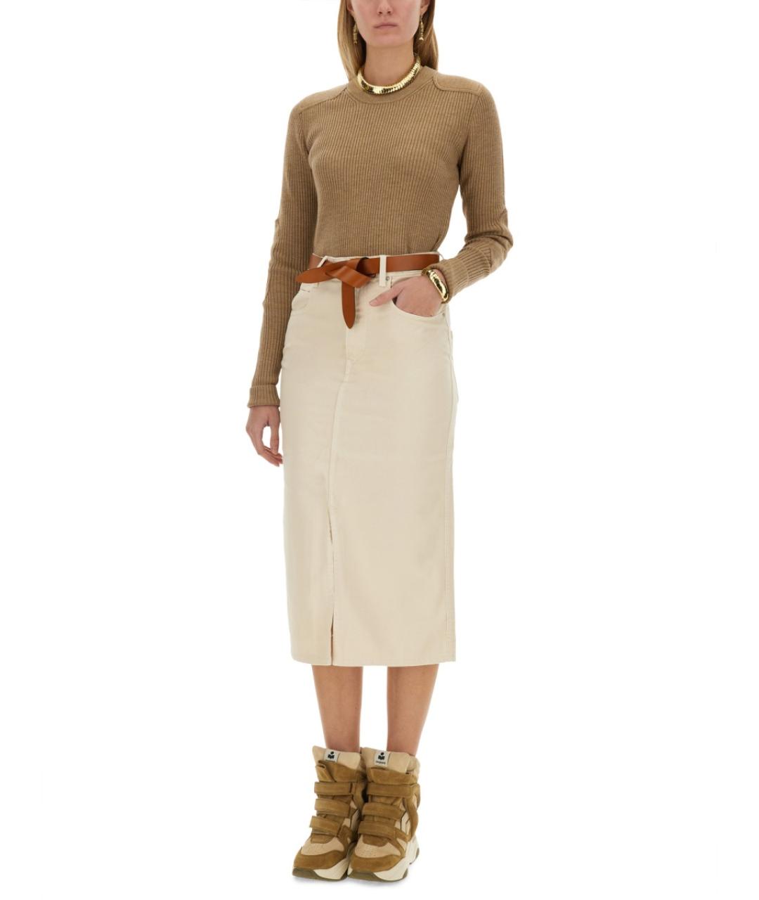 ISABEL MARANT ETOILE Бежевый шерстяной джемпер / свитер, фото 3