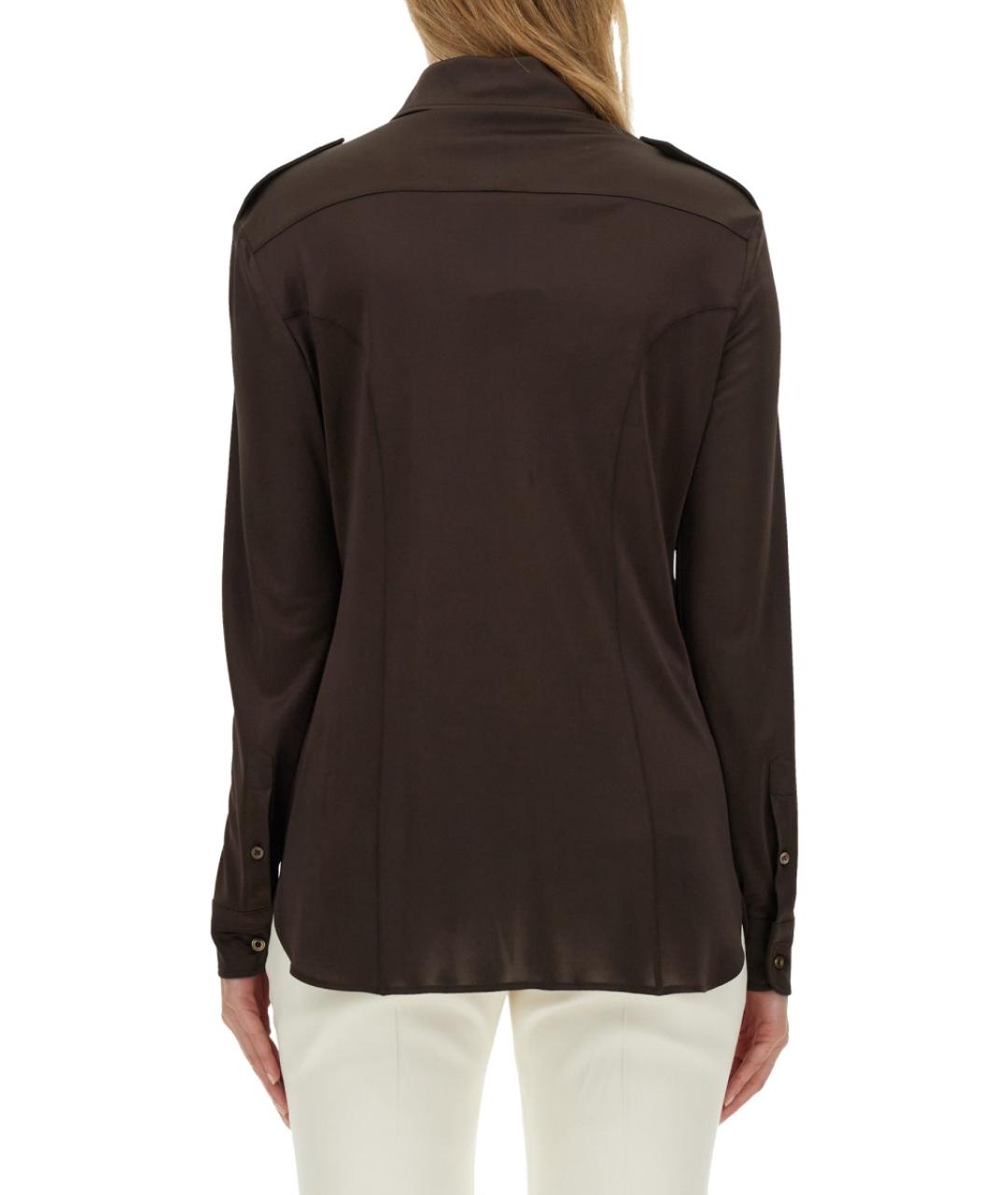 TOM FORD Коричневая ацетатная рубашка, фото 2