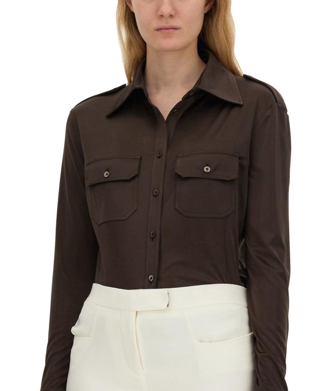 TOM FORD Коричневая ацетатная рубашка, фото 3