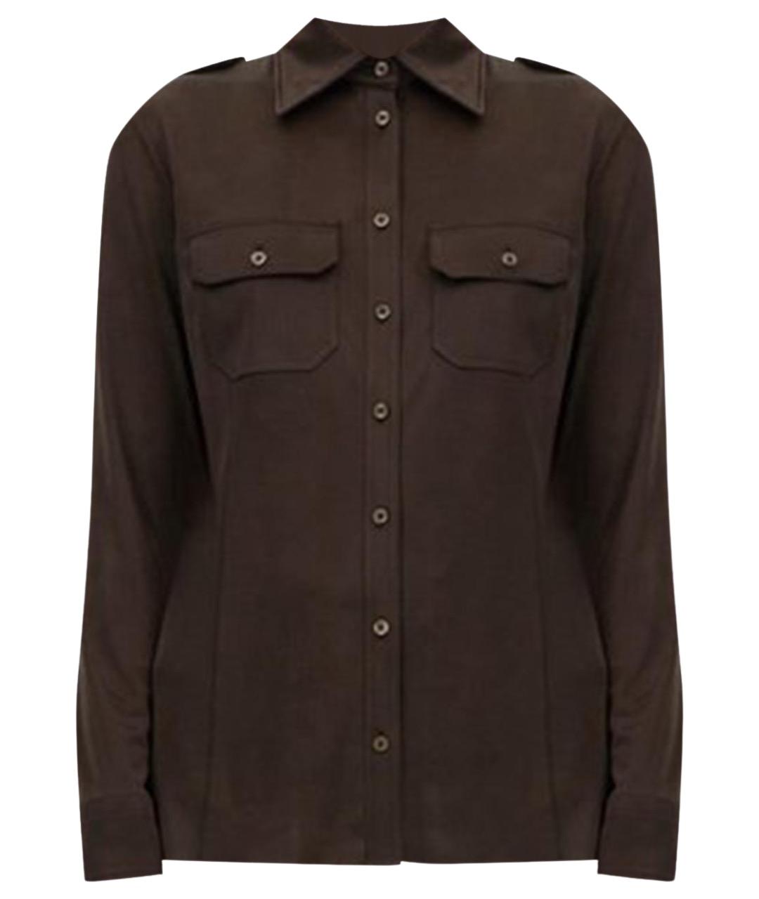 TOM FORD Коричневая ацетатная рубашка, фото 1