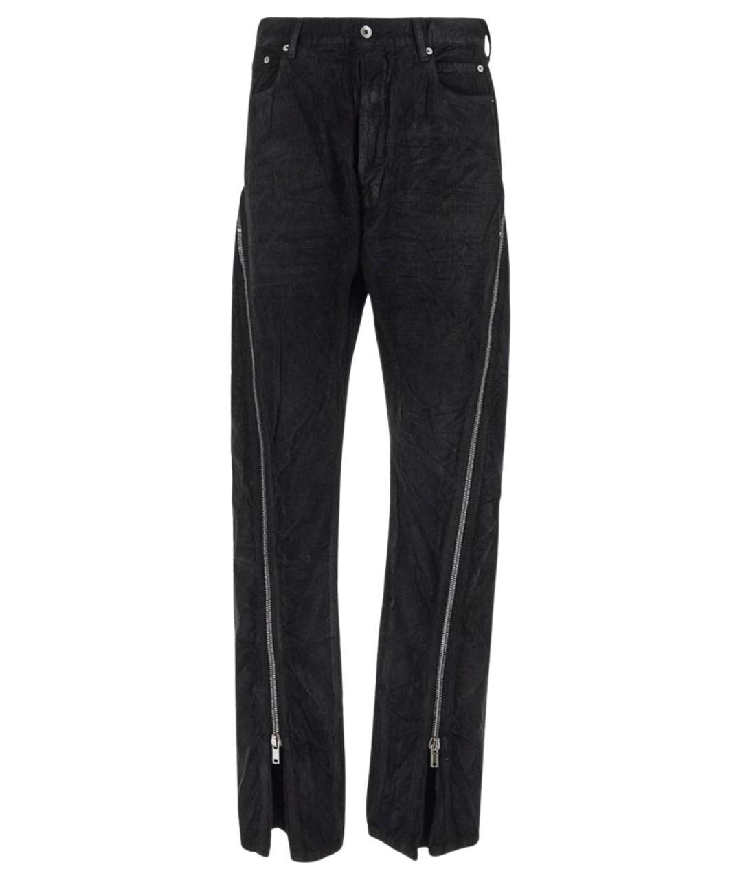 RICK OWENS DRKSHDW Черные хлопковые прямые джинсы, фото 1