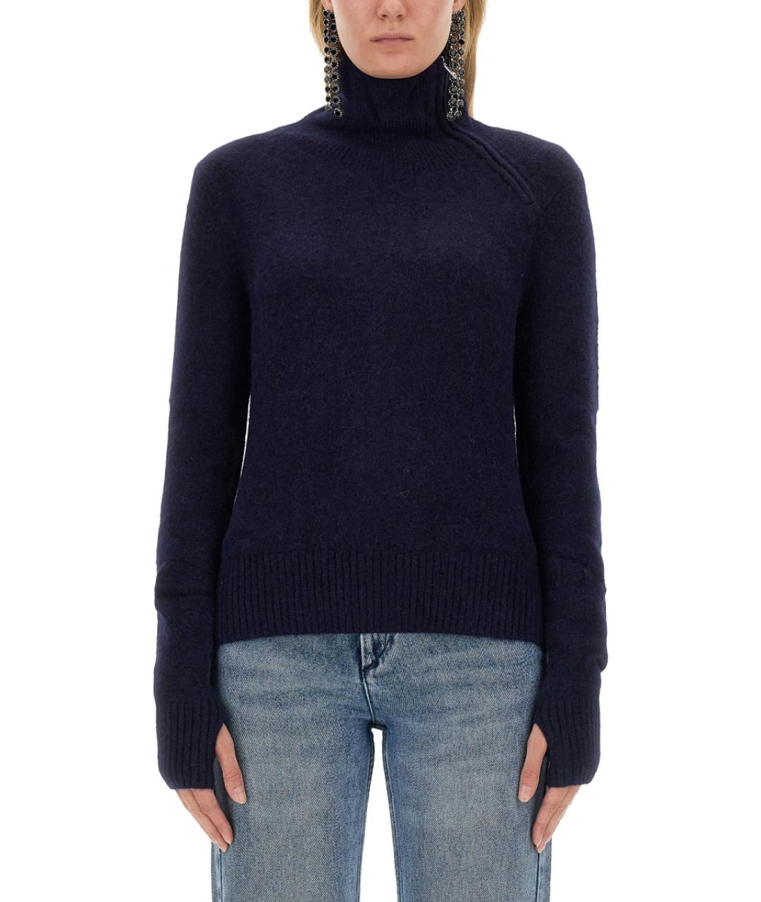 ISABEL MARANT ETOILE Синяя шерстяная водолазка, фото 5