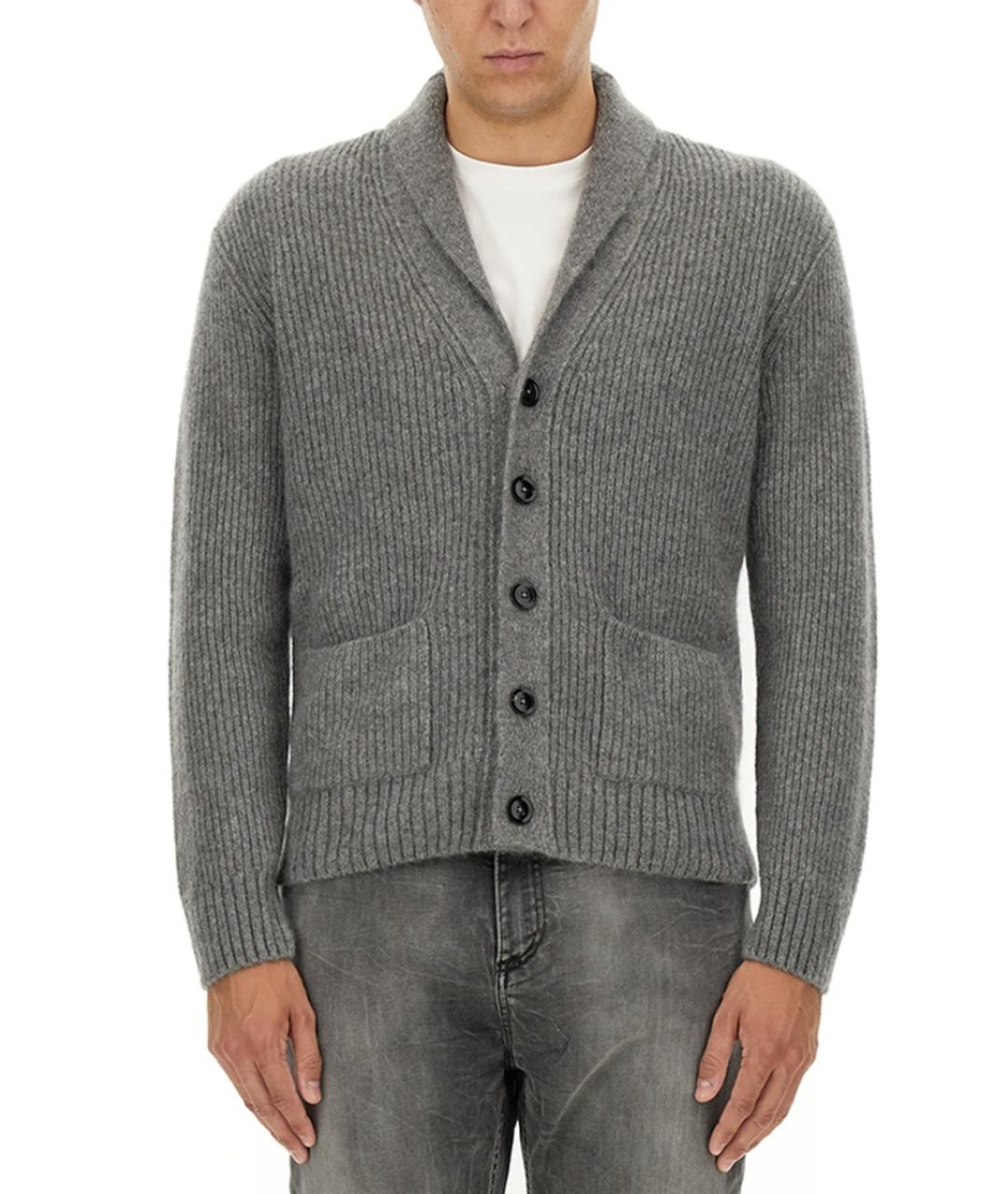 TOM FORD Серый кашемировый кардиган, фото 4