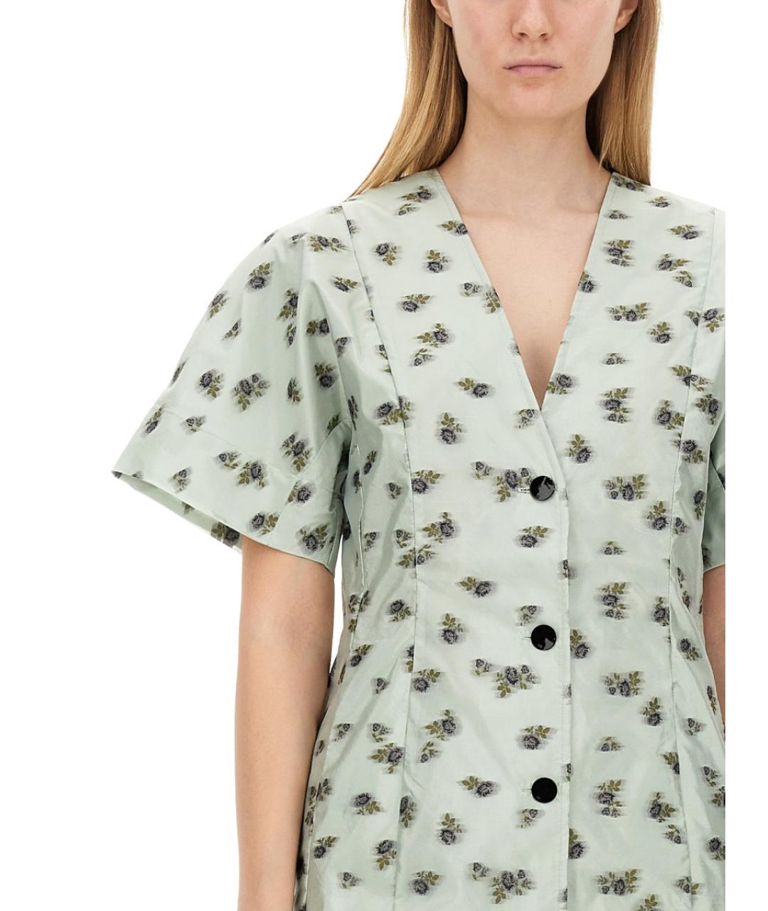 GANNI Зеленые полиэстеровое повседневное платье, фото 5