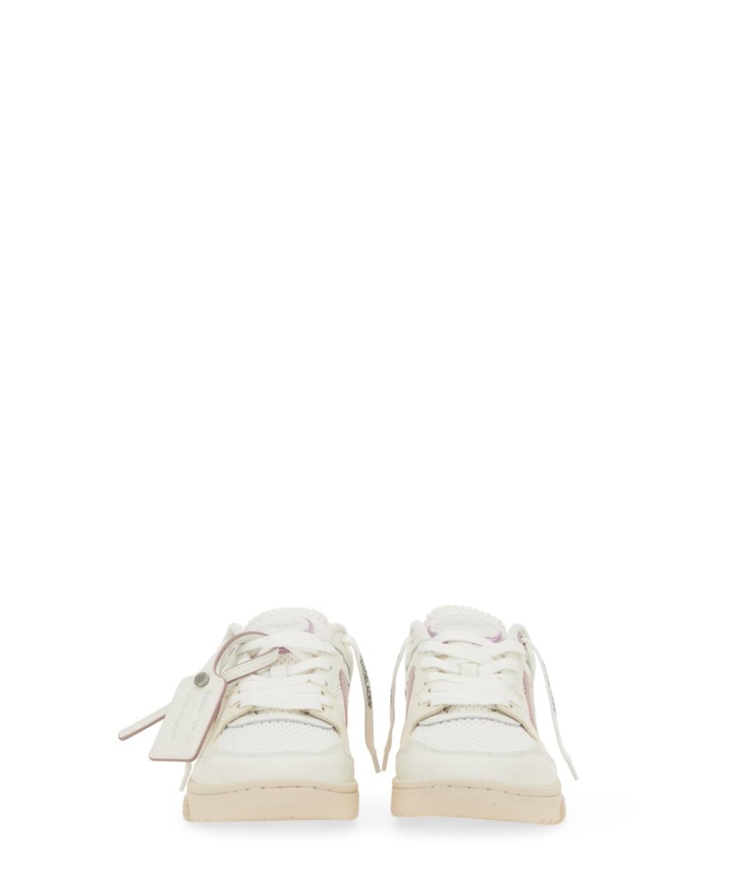 OFF-WHITE Белые кожаные кроссовки, фото 4