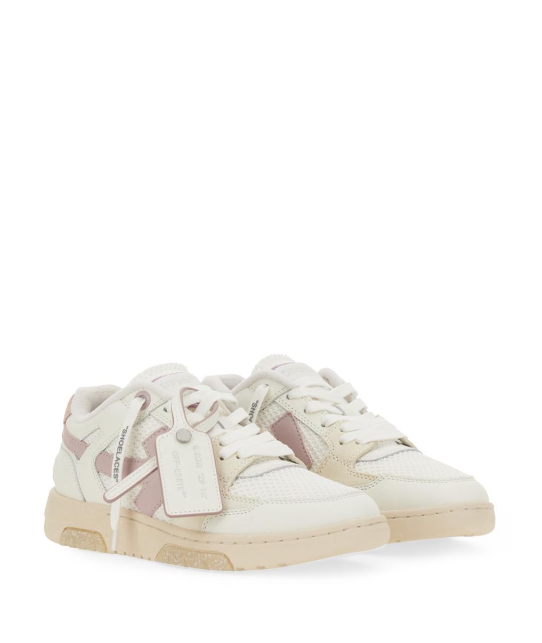 OFF-WHITE Белые кожаные кроссовки, фото 2
