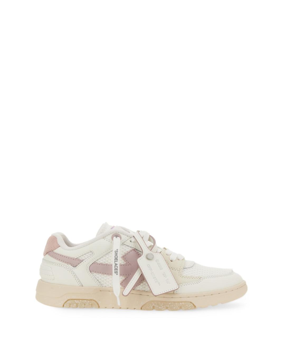 OFF-WHITE Белые кожаные кроссовки, фото 1