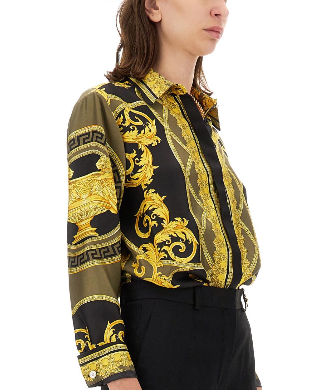 VERSACE Мульти шелковая рубашка, фото 4