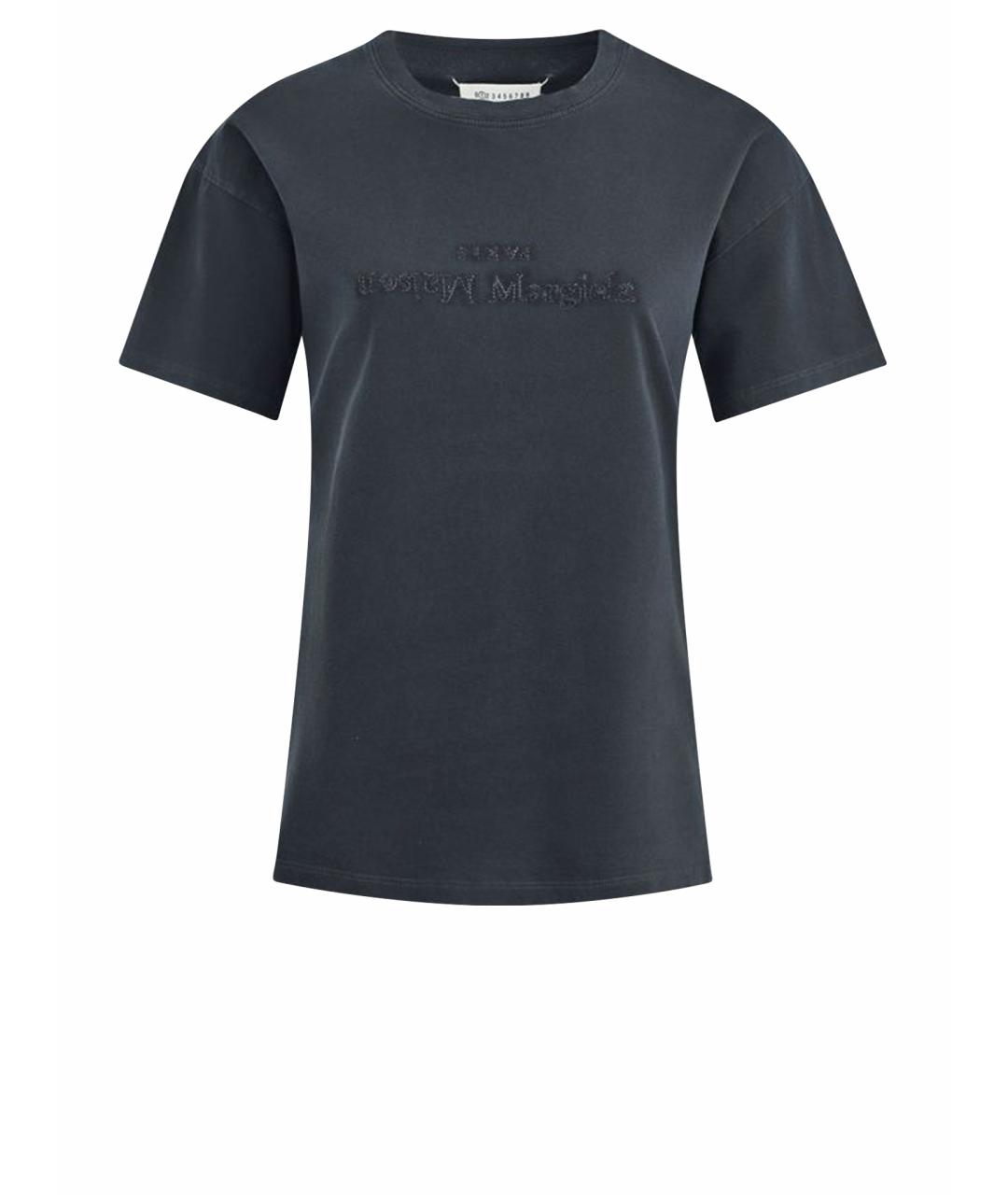 MAISON MARGIELA Антрацитовая хлопковая футболка, фото 1