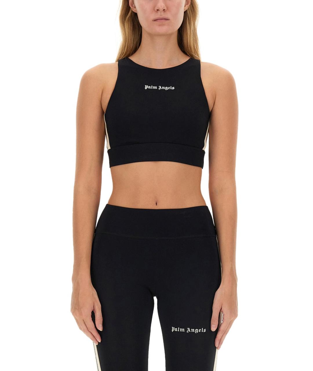 PALM ANGELS Черная полиамидовая майка, фото 2
