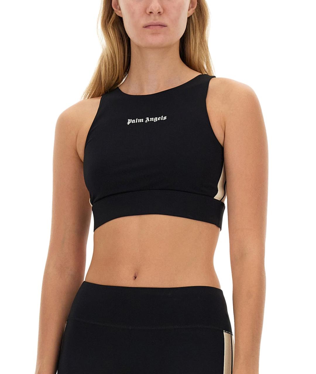 PALM ANGELS Черная полиамидовая майка, фото 5