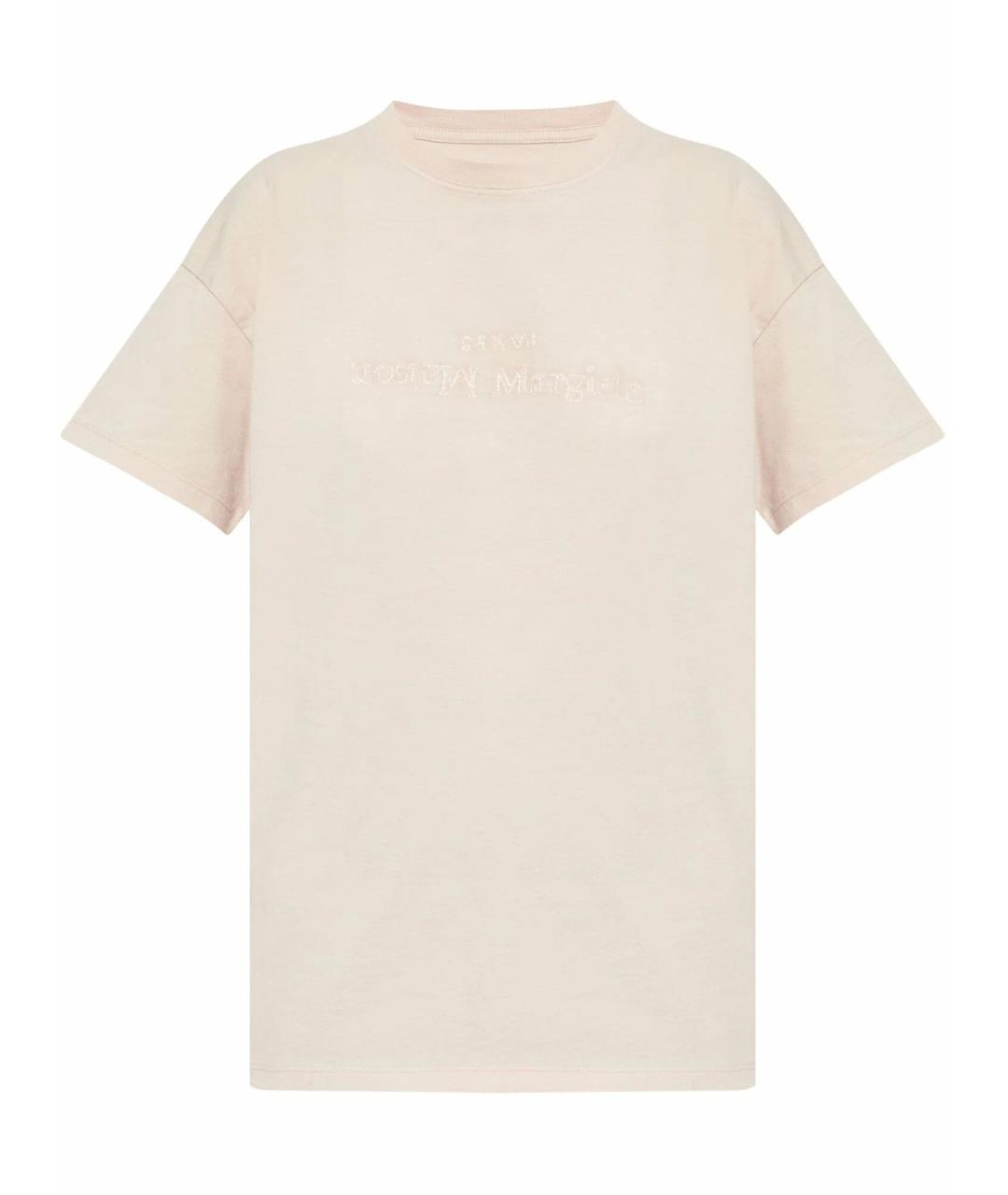 MAISON MARGIELA Розовая хлопковая футболка, фото 1