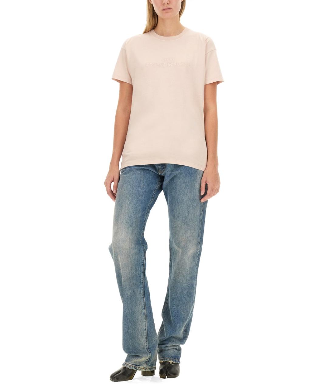 MAISON MARGIELA Розовая хлопковая футболка, фото 3