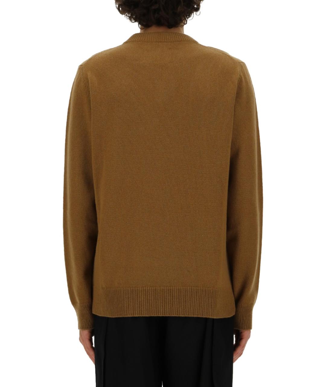 JIL SANDER Бежевый шерстяной джемпер / свитер, фото 4