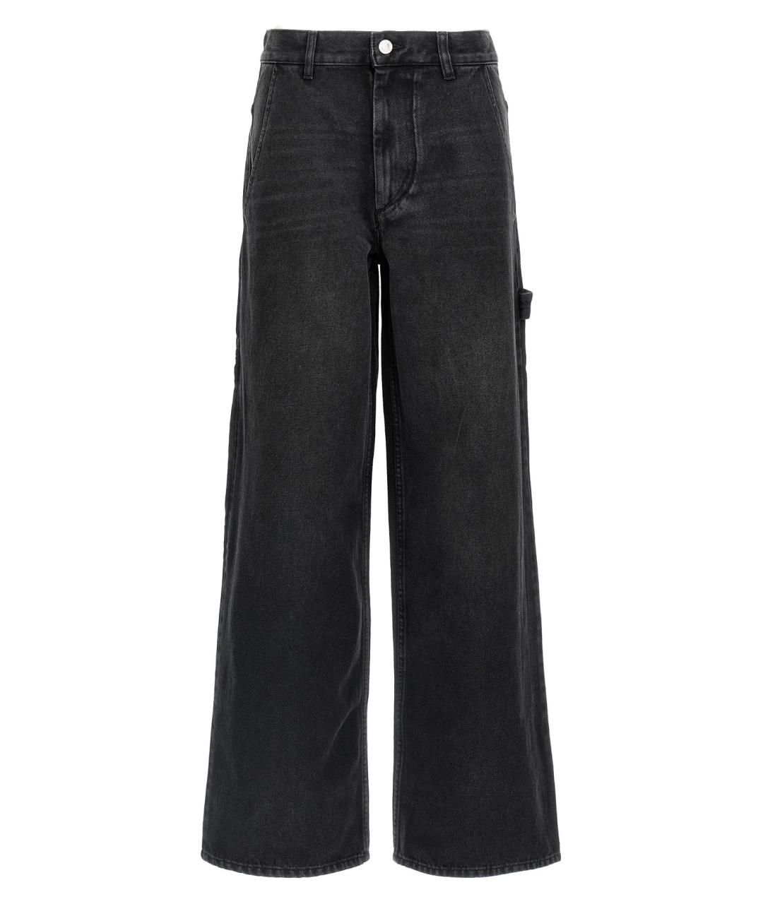 ISABEL MARANT ETOILE Черные хлопковые прямые джинсы, фото 1