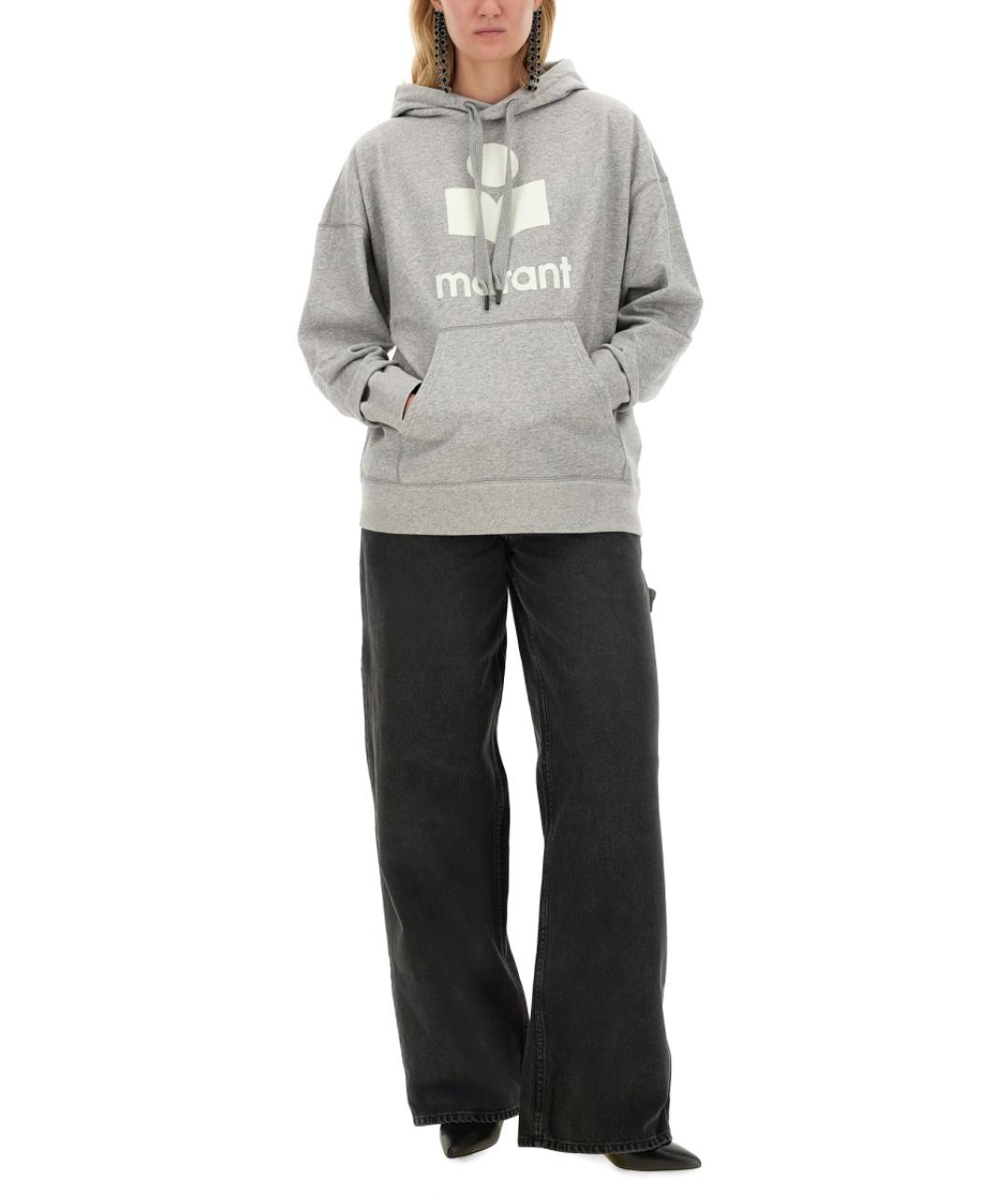 ISABEL MARANT ETOILE Черные хлопковые прямые джинсы, фото 3