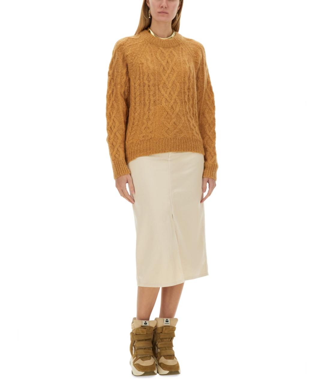 ISABEL MARANT ETOILE Бежевый шерстяной джемпер / свитер, фото 3