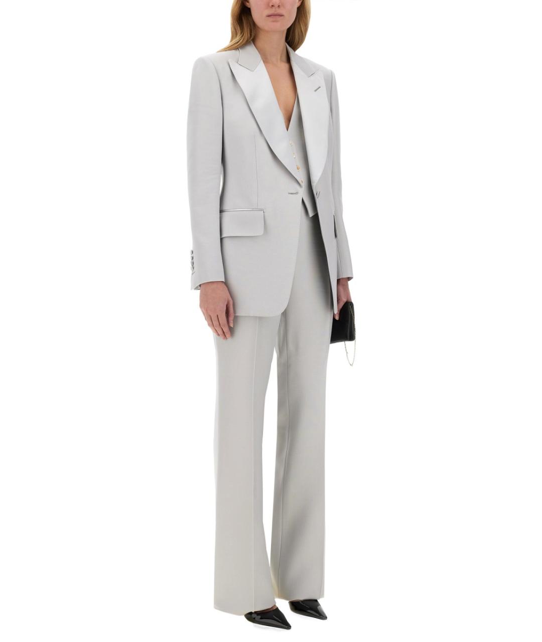 TOM FORD Серый шерстяной жилет, фото 2