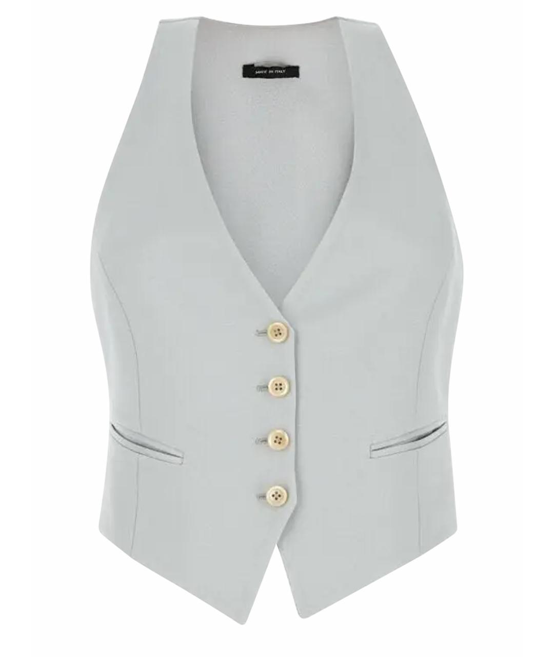 TOM FORD Серый шерстяной жилет, фото 1