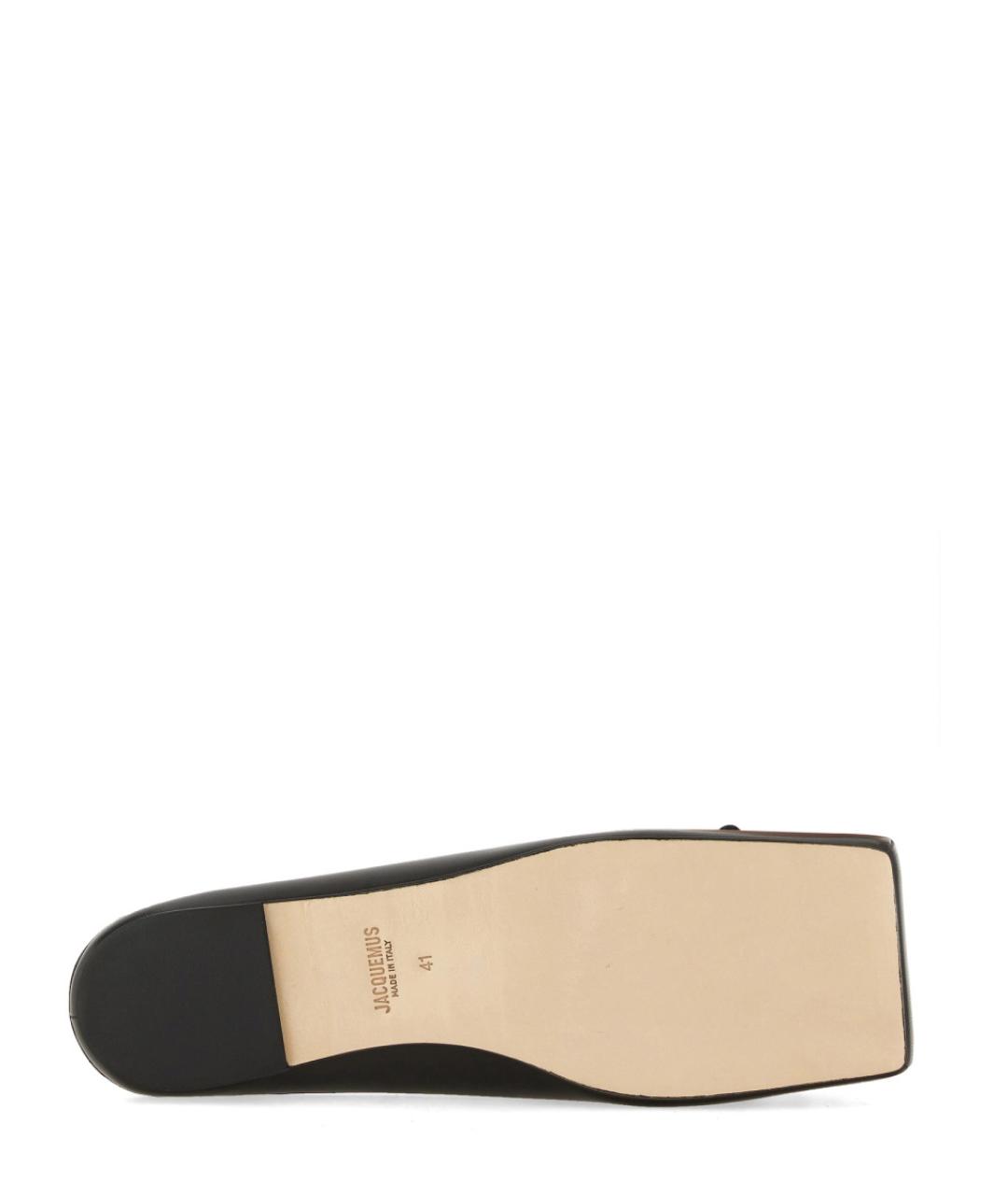 JACQUEMUS Черные кожаные мюли, фото 5