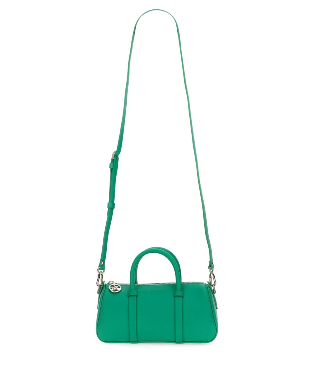 LONGCHAMP Зеленая кожаная сумка тоут, фото 3